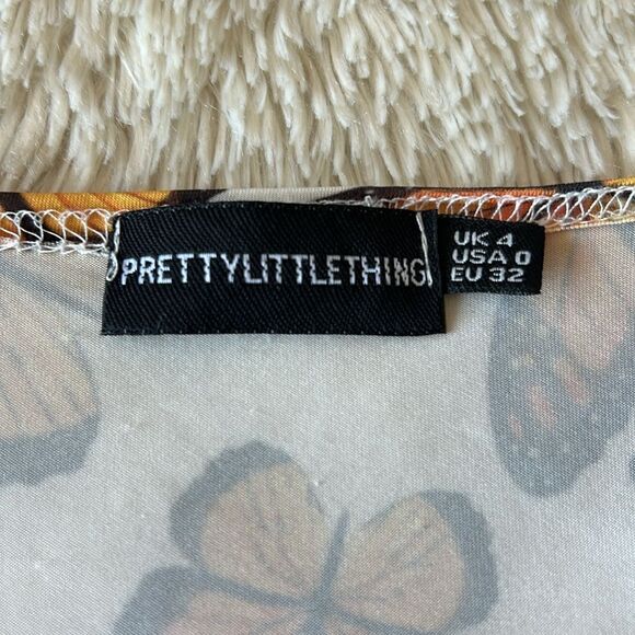 PrettyLittleThing butterfly crop top size 0 - Picture 7 of 16